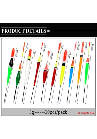 Balıkçılık Şamandıra 10 Adet/paket Çok Renkli Şamandıra Pesca Barguzinsky Köknar Şamandıra 3g-5g Sazan Balıkçılık Aksesuarları 5g