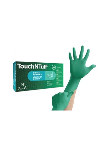 Ansell 92-600 Kimyasal Korumalı Kullanat Nitril İş Eldiveni (100 Adet/Kutu)