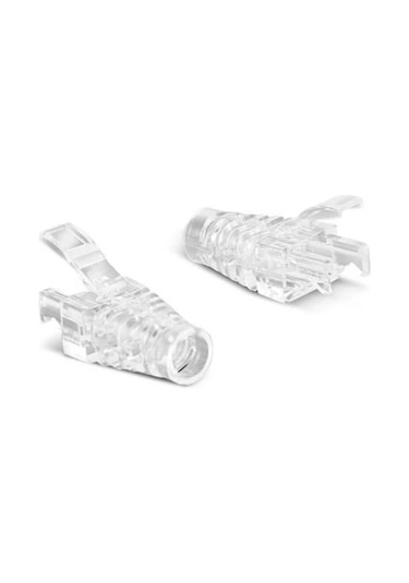 100 Adet - Rj45 Cat5e Cat6 Cat6a Boots Konnektör Şeffaf Jack Koruma Kılıfı