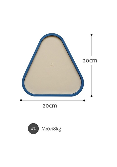 Sones Masaüstü Sığ Depolama Tepsisi Çeşitli Eşya Tepsisi Mücevher Sergileme Tepsisi, Üçgen Yeşil Lotus