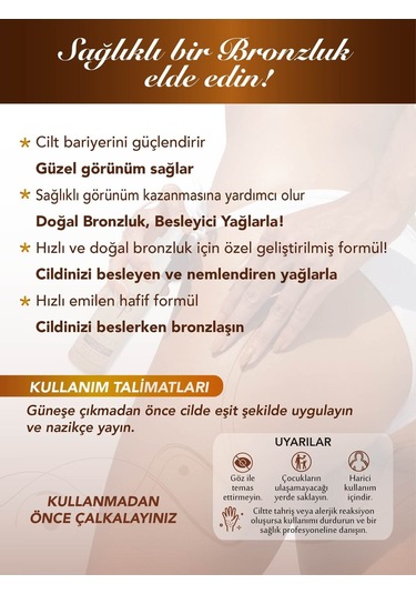Cpiana Bronzlaştırıcı Argan Yağlı 150 Ml