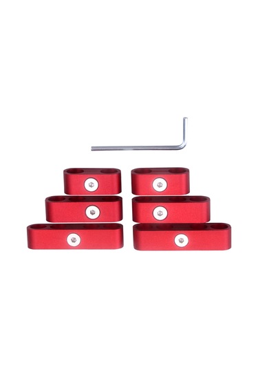 Youmex 12 Parçalı Yüksek Isıya Dayanıklı Alüminyum Buji Kablosu Ayırıcı Seti - 7mm & 8mm Uyumlu Siyah