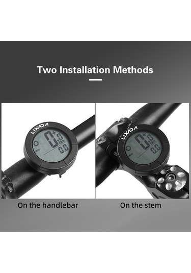 Lixada Usb Şarj Edilebilir Kablosuz Bisiklet Bisiklet Bilgisayarı Su Geçirmez Bisiklet Kilometre Kilometre Sayacı Yeşil Aydınlatmalı Gidon Ve Kök Siyah