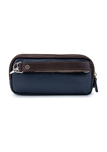 Tamer Tanca Erkek Hakiki Deri Lacivert El Çantası 688 1989 Erk Canta Y24 Lacı Fltr/kahve Lacivert