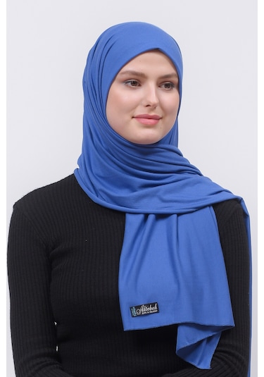 Altobeh Tesettür Kadın Düz Renk Penye Şal Hijab - Kot