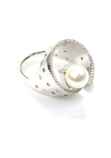 925 Ayar Gümüş 9 Tasarım Incili Yüzük (552867457)