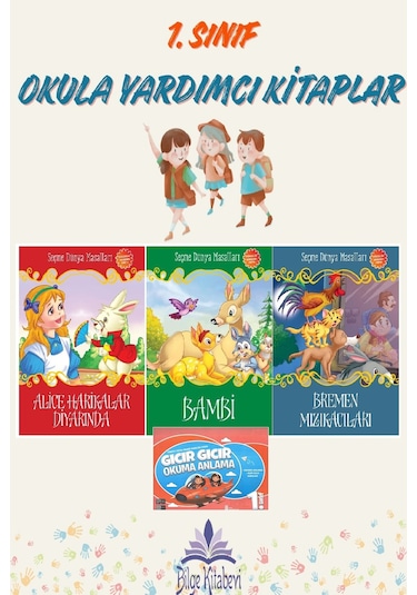 1. Sınıf Okuma Anlama + Büyük Boy Seçme Dünya Masalları 3 Adet