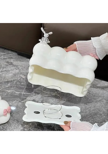 Kosona Koyu Siyah Plastik Konaklama Sandalyesi, Ev Ve Restoran İçin Kullanıma Kolay, Dayanıklı Dekoratif Mendil Kutusu Diğer