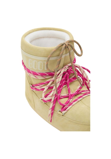 B021 Light Yellow Bot Kadın 80d1409670 Moon Boot Icon Low Suede Laces 36-41 Sarı
