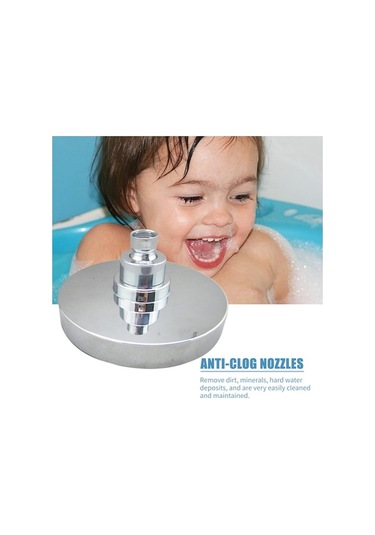 Novahub 7 Renkli Led Flaş Işık, Yüksek Basınçlı, 6 İnç Yağmur Duş Başlığı, Parlak Krom, Banyo Ve Otel İçin Diğer