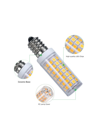 Neevoyu E14 Led Mısır Ampülü 5w 3000k Sıcak Işık 360 Aydınlatma 500 Lümen Crı 80ra 220v Dimmable Değil 88 Led Tilki Ilık Beyaz