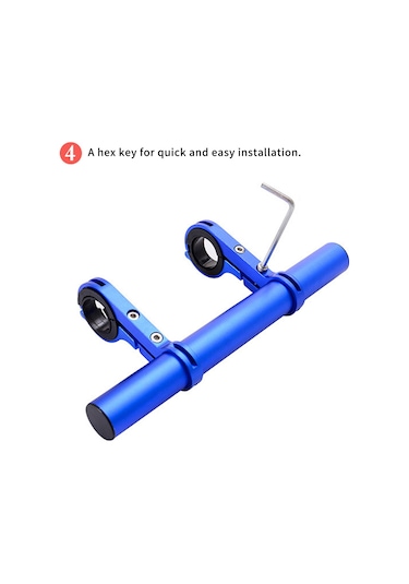 Yaleker Alüminyum Bisiklet Uzantı Kolu - Tek Çubuk Kırmızı, Lambalar Ve Saatler İçin Fonksiyonel Ekipman