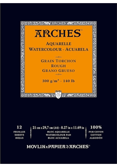 Arches Suluboya Defteri Blok Rough 300 G 21x29 Cm. 12 Yp