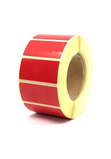 Mikronbil 20X40 1000'li Lamine Termal Etiket Kırmızı