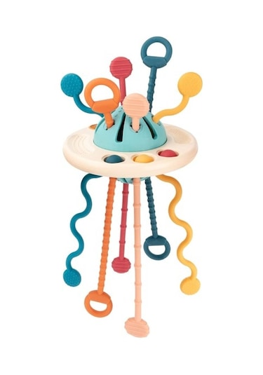 6-12 Ay Bebek Duyusal Montessori Silikon Oyuncak, 12-18 Ay Seyahat Çekme Ipli Oyuncak, Ince Motor Becerisini Geliştirme, 1 Yaş Için Çok Duyusal Aktivite Oyuncak, Doğum Günü Hediyes 20241015