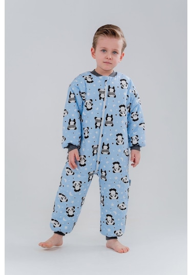 Erkek Bebek 2.5 Tog Desenli Uyku Tulumu 2 Yaş Mavi