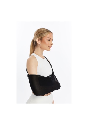 Prolife Fileli Kol Askısı Omuz Kol Sabit Tutucu Hava Alabilir Kırık Çıkık Kol Omuz Siyah