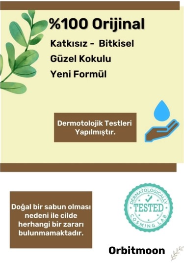 %100 Bitkisel Doğal El Yüz Saç Cilt Vücut Hoş Kokulu Orijinal Saf Çörek Otu Sabunu 120g - 1 Adet