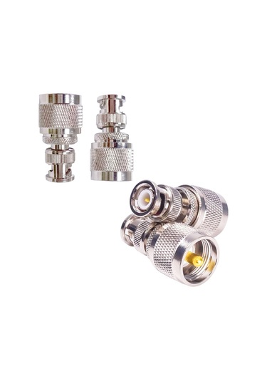 Sones Bnc Erkek - Uhf Pl259 Erkek Düz Rf Koaksiyel Adaptör Dönüştürücü