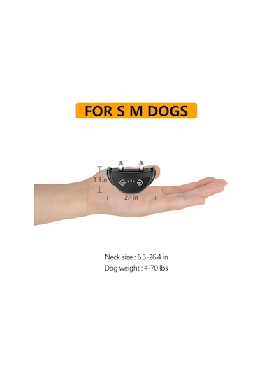 Köpek Havlama Tasması Köpek Havlama Caydırıcı Havlama Önleyici Cihaz Şarj Edilebilir Köpek Eğitmeni -siyah