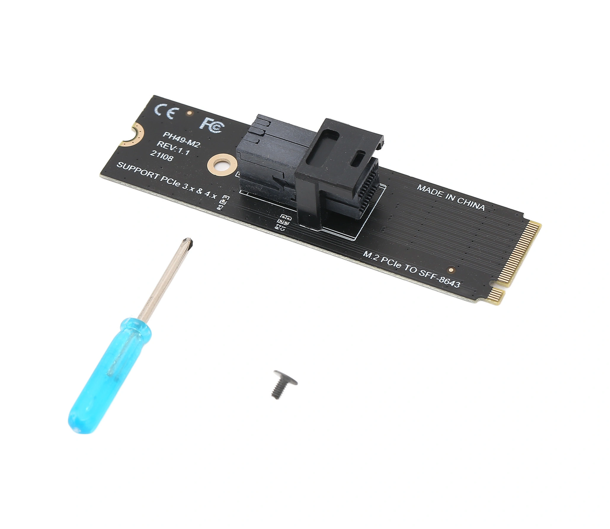 Xiyyadms M.2 Nvme'den U.2'ye Pcı-e4.0 Dönüştürücü Adaptör Kartı - 64gt/s Hız, Sff8643 Arayüzü, Kararlı Performans Ph49-m2