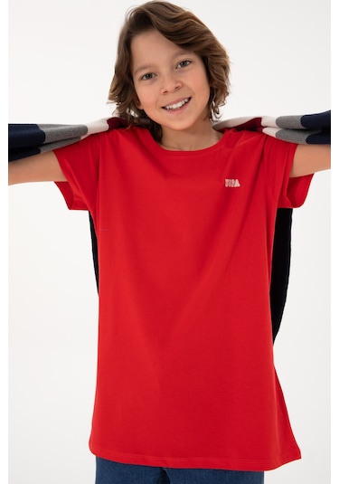 U.s. Polo Assn. Erkek Çocuk Kırmızı Tişört 50298086-vr030 Kırmızı