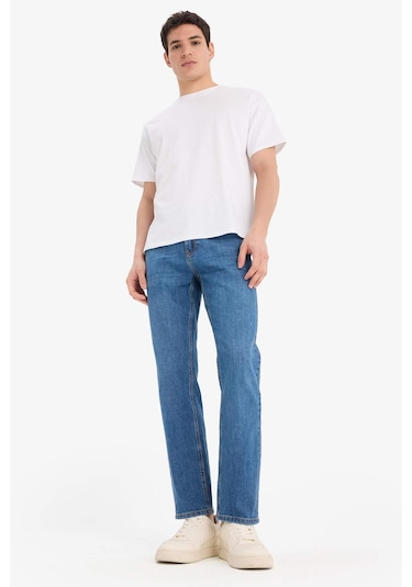 Defacto Sergio Regular Fit Normal Bel Boru Paça Jean Pantolon A6948AX25AU Mavi Defacto Sergio Regular Fit Normal Bel Boru Paça Jean Pantolon A6948AX25AU Mavi