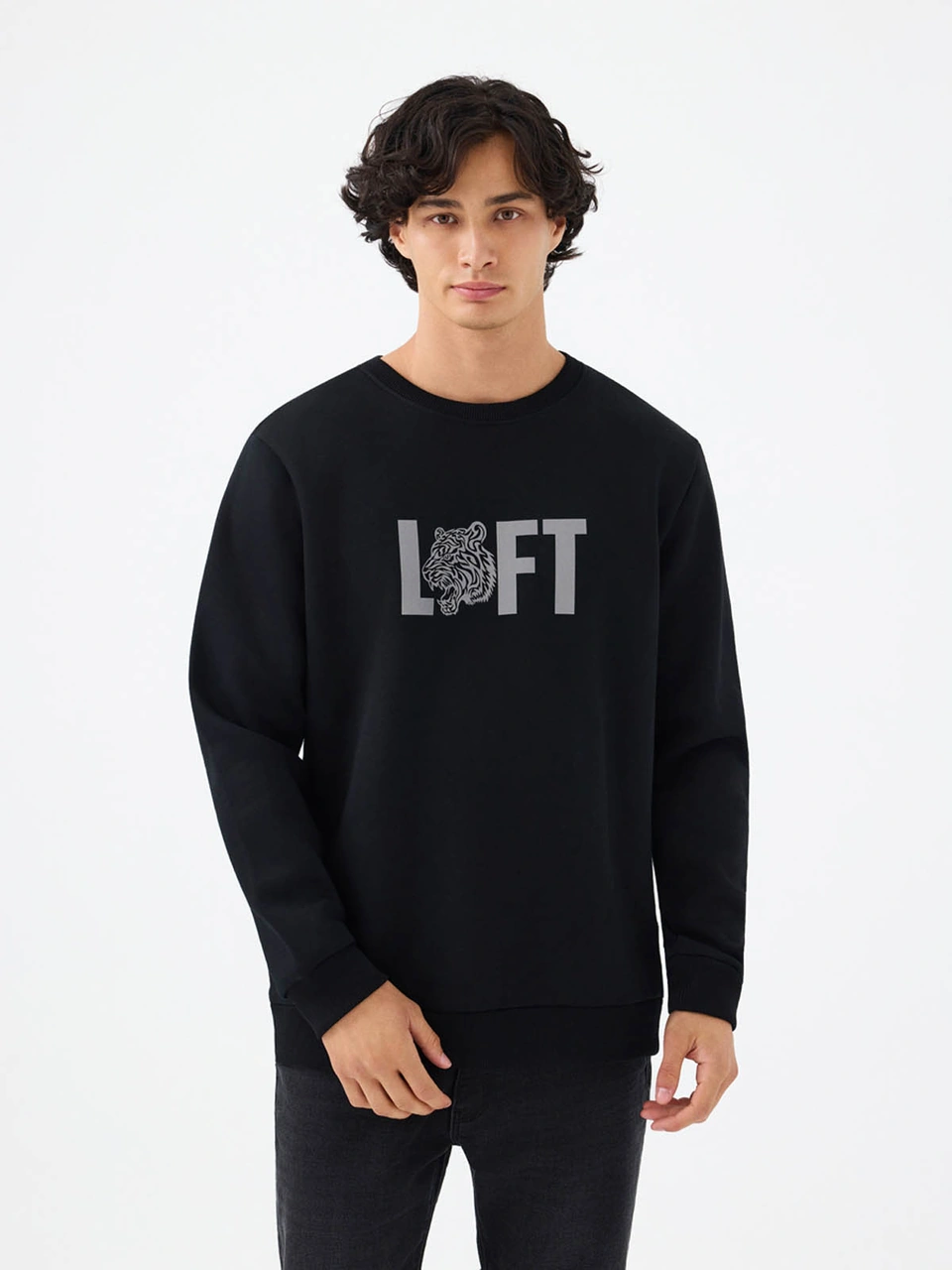 Loft Regular Fit Siyah Erkek Sweatshirt Lf2041391 Siyah
