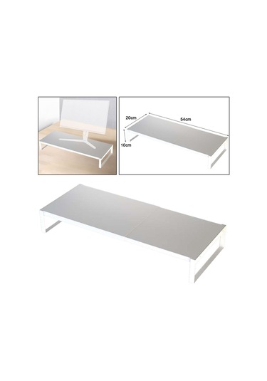 Homyl Bilgisayar Monitörü Standı Daireler Tek-katmanlı-beyaz