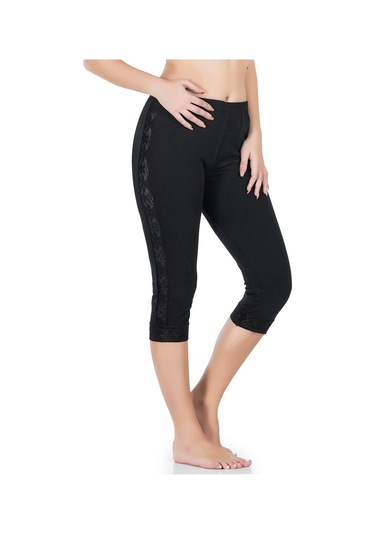 Derya Kurşun Şeritli Kısa Kadın Tayt 417 Beyaz