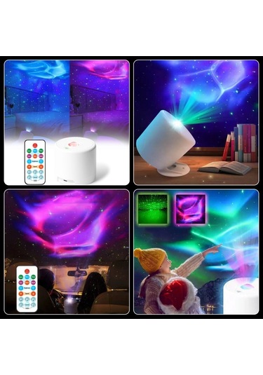 Sones Sa200 Yıldızlı Projektör Sesli Uzaktan Kumandalı Gece Lambası Çok Renkli