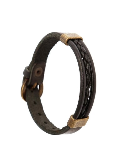 Deri Erkek Bileklik Tokalı Boyu Ayarlanabilir Ydb12 Çok Renkli