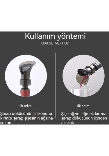 Petal Şeklinde Kırmızı Şarap Vakumlu Stoper Şarap Akıtıcı