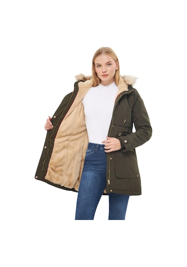 Kadın Büyük Beden Spor Kapüşonlu Mont M5565 Bgl-st03224 001