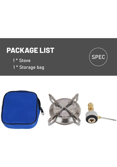 Vkemall Açık Hava Dağcılık Gaz Ocağı Başlığı Piknik Tabağı Ocağı Başlığı Kamp Ocağı Yüksek Güç Ayarlanabilir Enerji Tasarrufu Katlanır Ocak Gümüş