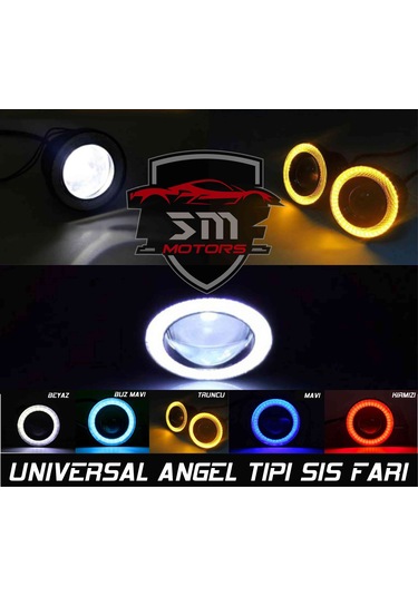 Angel Sis Farı Universal 76mm Mercekli (2 Adet) Kırmızı