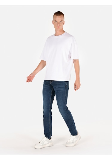 Colins 044 Karl Normal Kesim Düşük Bel Düz Paça Mavi Erkek Pantolon Cl1071285 Denim