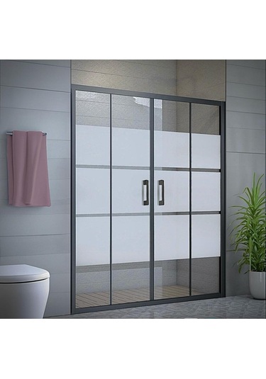 Durul Duşakabin Ön Cephe Siyah Box 5mm H:190 Siyah