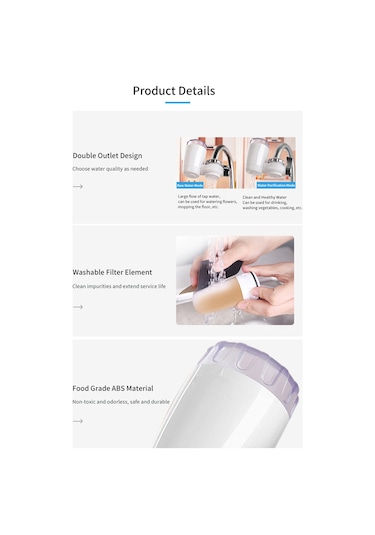 Reedark Musluk Su Filtresi - Seramik Kartuşlu Ev Tipi İçme Suyu Arıtma Sistemi