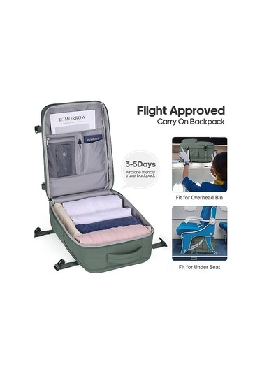 Fosenze 45l Genişletilebilir Laptop Çantası - Büyük Kapasiteli Seyahat Ve İş Çantası, 17 İnç Laptop Bölmesi İle Diğer