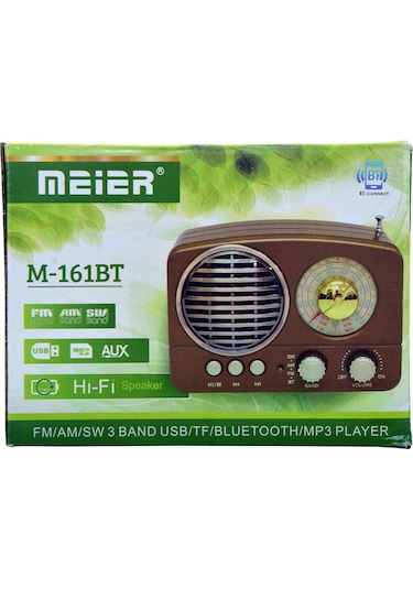 Nostaljik Fm Radyo Bluetooth-Usb-Retro Meier M161-Bt
