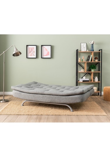 Pafu Rivo Üçlü Yataklı Koltuk - Keten Açık Gri Açık Gri