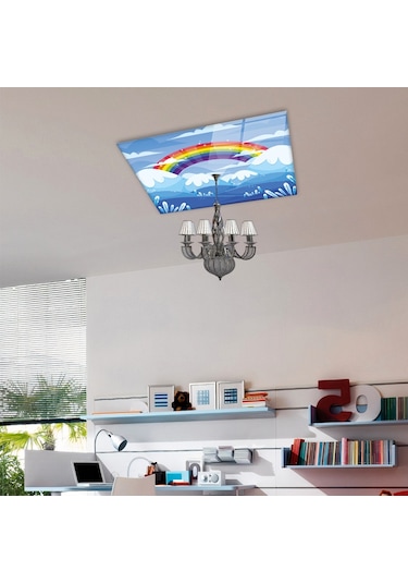 Cam Avize Göbeği | Gökkuşağı | 50Cm X 50Cm Çok Renkli