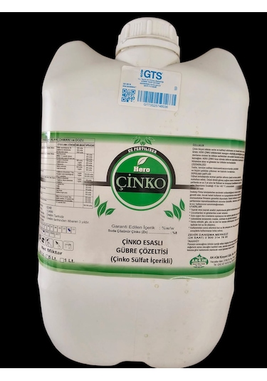 Sıvı Çinko Gübre % 8 Çinko Gübre 20 Lt