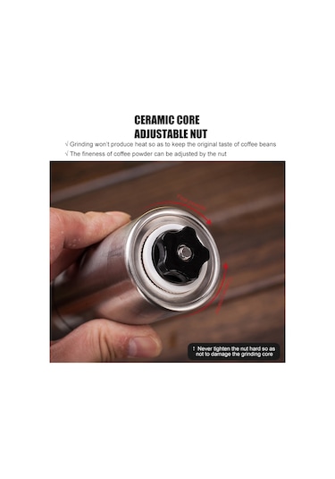 Wezone 304 Çelik El Matik Kahve Değirmeni - Seramik Çekirdekli, Ayarlanabilir, Taşınabilir, 40g Kapasite, Kolay Temizlenir Diğer