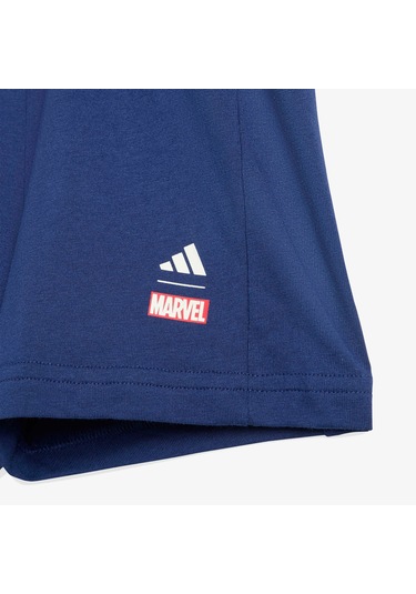 Adidas Marvel Set Çocuk Mavi Şort Takım Jz7676 Mavi