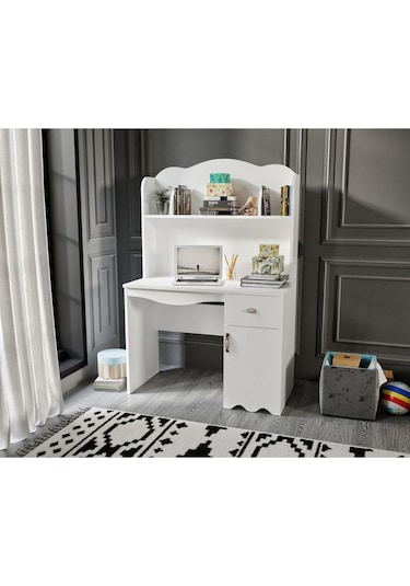Baby Darling City Çalışma Masası Beyaz %100 Mdf Beyaz