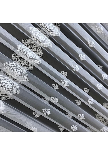 Tül Perde Moss Desen 00U44730 Kodlu Brode Işlemeli Çok Renkli