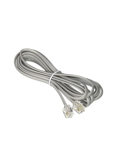 Telefon Kablosu 2 Ucu Jacklı Rj11 Köken Adsl Modem Ara Kablo 1M