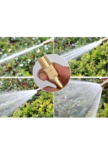 Bahçe Sulama İçin Basınç Ayarlı Metalik Sarı Hortum Başlığı